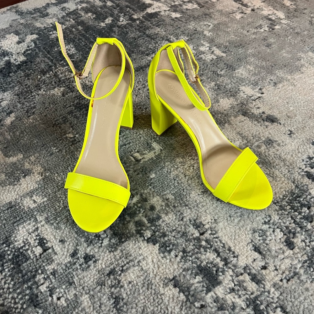Neon Yellow Women's Heels